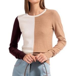 Staud pullover Static colorblock crewneck sweater